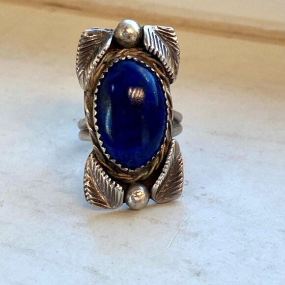 sterling lapis ring - Picture 10 of 15